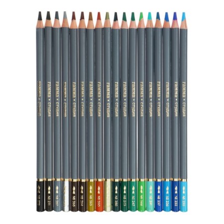 Pencils Watercolor Gamma "Studio" 36 colors, barrier 3.8 mm, cardboard box, 110822_36-4