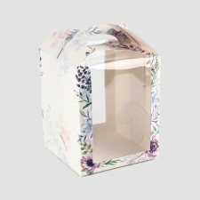 Box for small cake, confectionery packaging, “wreath”, 15 x 15 x 18 cm