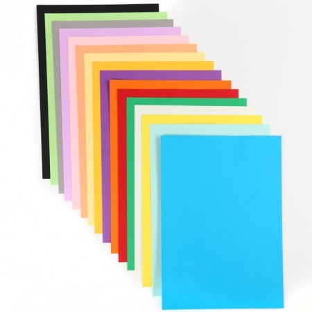 Cardboard tinted, A4, 16 sheets, 16 colors, moped, bilateral, in a package, 180 g/m², Smeshariki-2