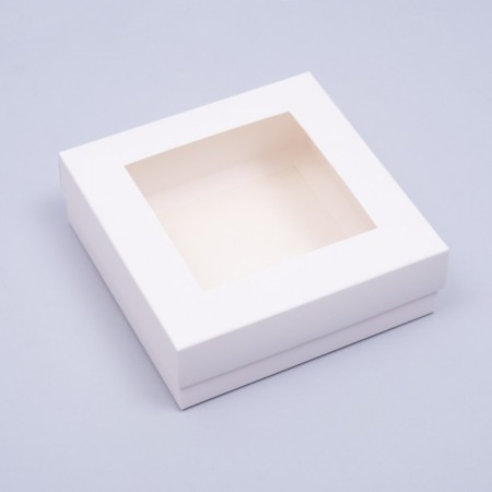 The box is folding, the lid is, with the window, white, 15 x 15 x 5 cm-1