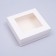 The box is folding, the lid is, with the window, white, 15 x 15 x 5 cm