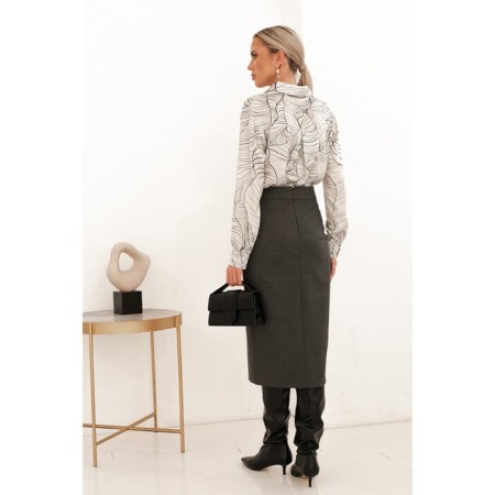 Female skirt, size 56, gray color-2