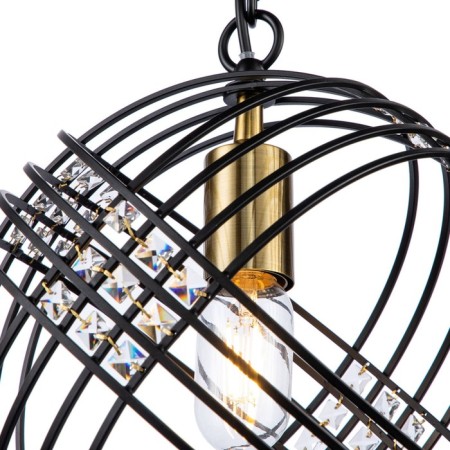 Suspended indigo lamp, 10001/1p Black. 1x60W, E27, 280x280x305/1832 mm-3