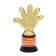 The award figure "The best girl", five, goblet, plastic, gold, 6.5 x 10.5 x 4 cm.