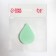 Makeup sponge "Flat drop", 6 × 4.5 cm, green color