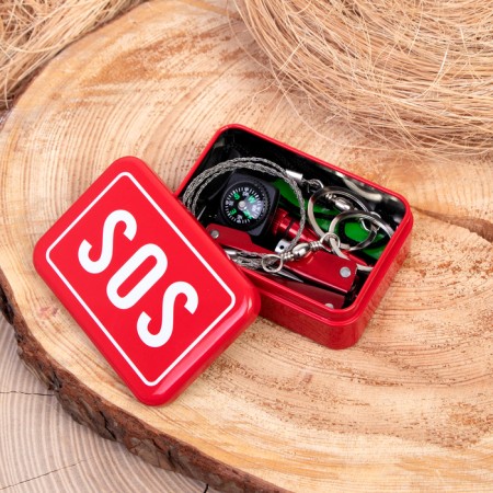 Survival set 6B1: whistle, compass, circuit, the map surviving, flint, university knife-2