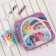 A set of children's bamboo dishes, 4 items: plate, fork, spoon, glass, My Little Pony