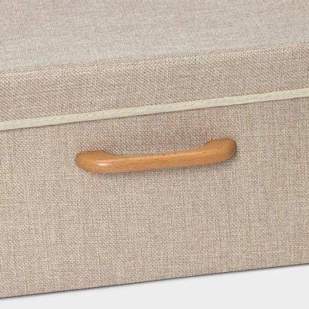 Stellid box for storage with lid LadoM "Francesca", 43 × 30.5 × 18.5 cm, beige color-4