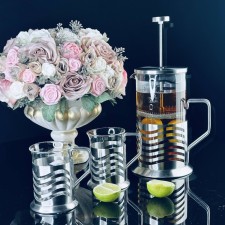 French press and 2 cups Lenardi, 1 l