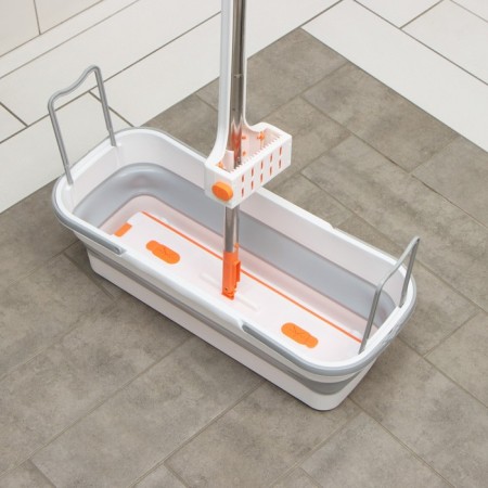 Folding harvesting bucket, 63 × 25 × 20 cm (bottom 53 × 17 cm), color gray color-6