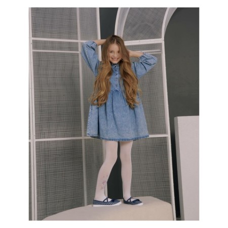 Pantyhose children from microfiber CONTE Elegant Beauty, height 146-152 cm, Bianco color-1