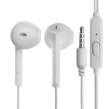 R-2 headphones, wired, inserts, microphone, 1 m, jack 3.5 mm, white