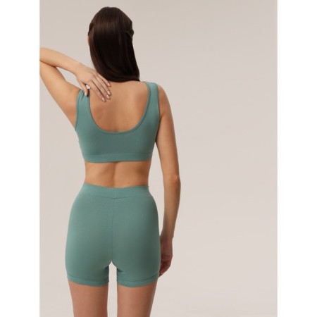 Top female supporting on the wide straps of Mirey, size 46, green color-2