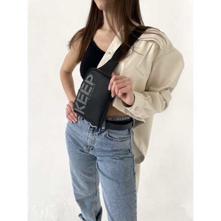 Youth bag over the shoulder Keep Distance, black color-9
