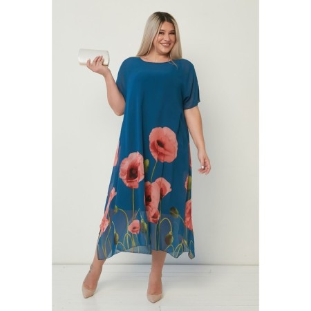 Female dress, size 60, turquoise color