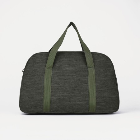 Road bag with lightning, outer pocket, long belt, khaki color-3
