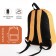 Youth backpack from lightning textiles, external pocket, orange color