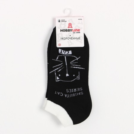 Women's socks, black color, size 23-25-4
