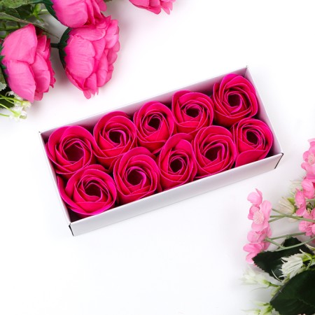 Soap roses, fuchsia, set of 10 pcs.-8