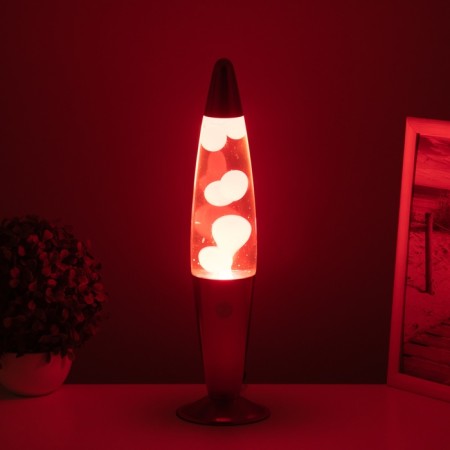 Lava-lamp "Rocket" 1x30W E14-R39 (wax) red 11x11x41cm-2