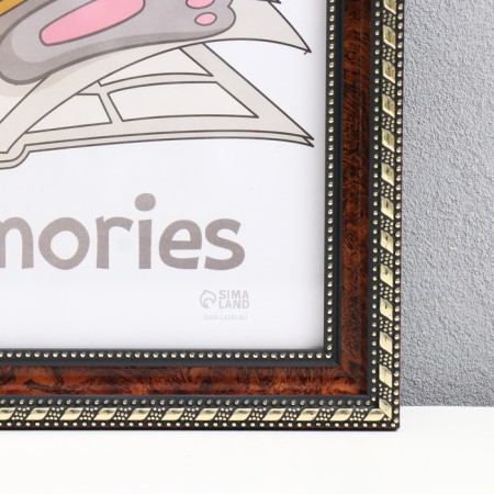Photo frame Plastic "Gold Mix" 30x40 cm, Karelian birch-1