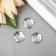 Decor for creativity plastic "Rhinestones Round. Transparent" (set 25 pcs) 1.8x1.8 cm