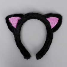 New Year's rim cat, black color with sparkles