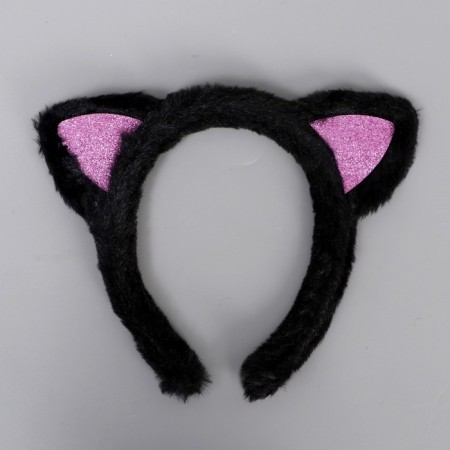New Year's rim cat, black color with sparkles
