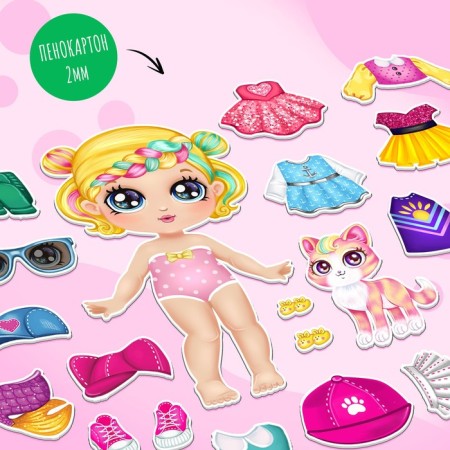 Magnetic game "Baby with a pet", in a box-4