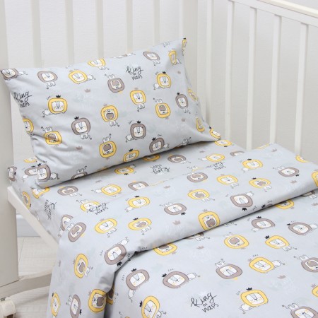 Lovelife bedding set “Leo” 112*143 cm, 60*120+20 cm, 40*60 cm, satin, 100% cotton-1