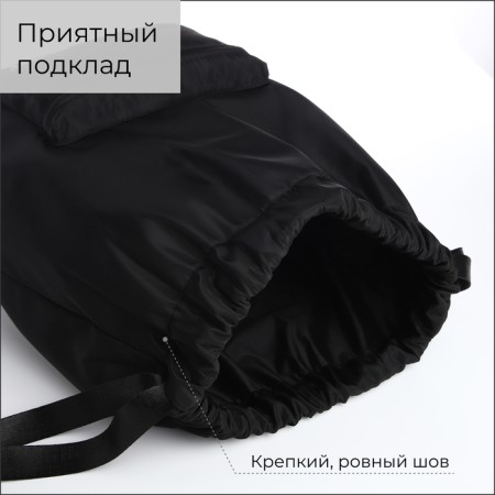 Bag for shoes with pockets, black color-4