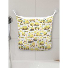 Organizer in the bath on the suction cups “Construction is in full swing”, for storing toys and trifles, size 33x39 cm
