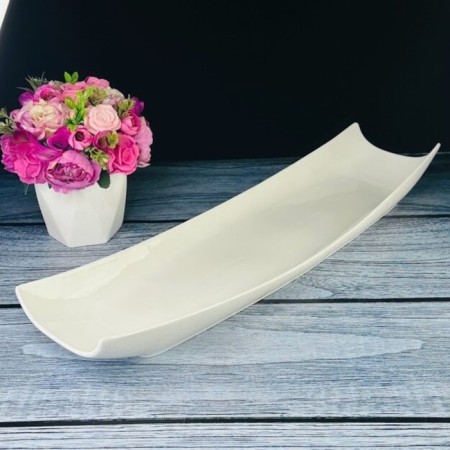 Rectangular dish Lenardi bianco, length 51 cm