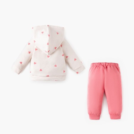 Set: Huds and pants crumb I am a “bunny”, height 86-92 cm, beige color/pink-6