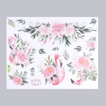 Interior color sticker "Flamingo in colors" 48x62 cm-1