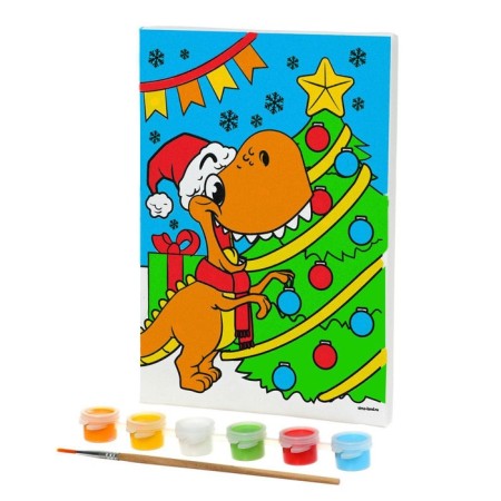 New Year's set for creativity. Picture on numbers and engraving “New Year! Dinosauries at the Christmas tree "-2