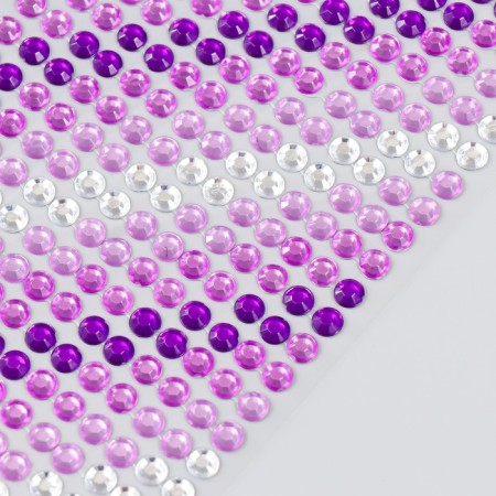 Sticker of rhinestone plastic "Pink-violet gradient" 30x10.5 cm-2