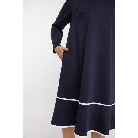 Women's dress, size 54, blue color-4