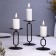 Set of candlesticks 10x20; 10x15; 10x10 cm, black