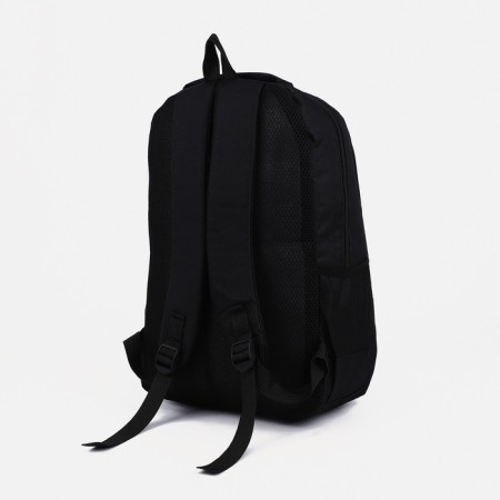 Men's backpack on lightning, external pocket, black color-1