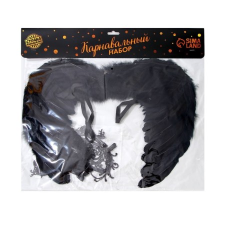 Carnival set "angelicly beautiful", wings, mask, bandage-6