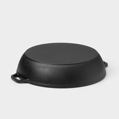 Cast iron roasting wild kitchen, d = 28 cm, shoulder blade and sponge in the kit-5