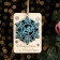 Schildik "Happy Merry Merry and New Year!" tree, patterned, blue snowflake, 8.2x11.5 cm