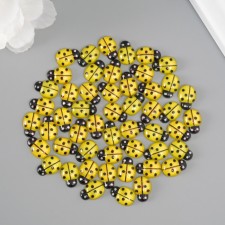 Декор для творчества "Божья коровка" (уп. 50 шт.) 9х13 мм, желтый