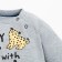 Set: jumper and pants crumb I am “leopards”, gray/blue color, height 68-74 cm