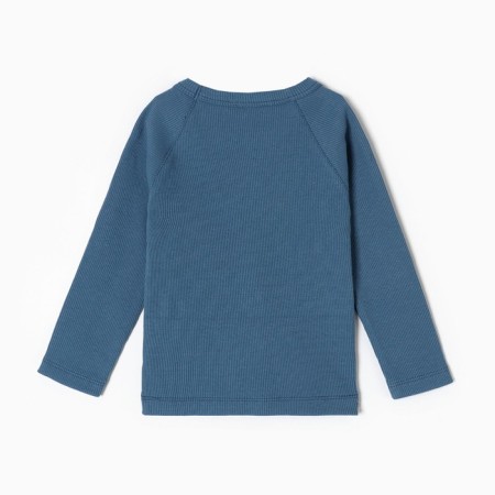 Kit for children (longshit, pants), dark blue color, height 92 cm-3