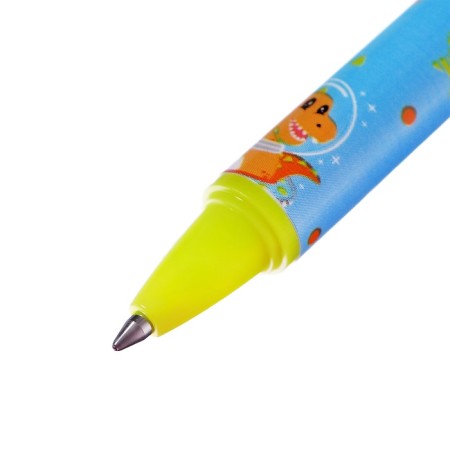 Gel pen 0.5 mm, with erased ink, blue, barcode on a thing, mix cosmos/dino-3