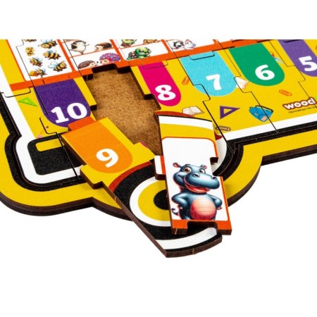Training game "Bus with numbers" on the substrate-6