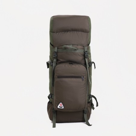 Tourist backpack, TAIF, 90 l, cord department, outer pocket, 2 side pockets, green color-2
