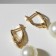 Earrings with pearls "grapes" bunch with a note, white color in gold